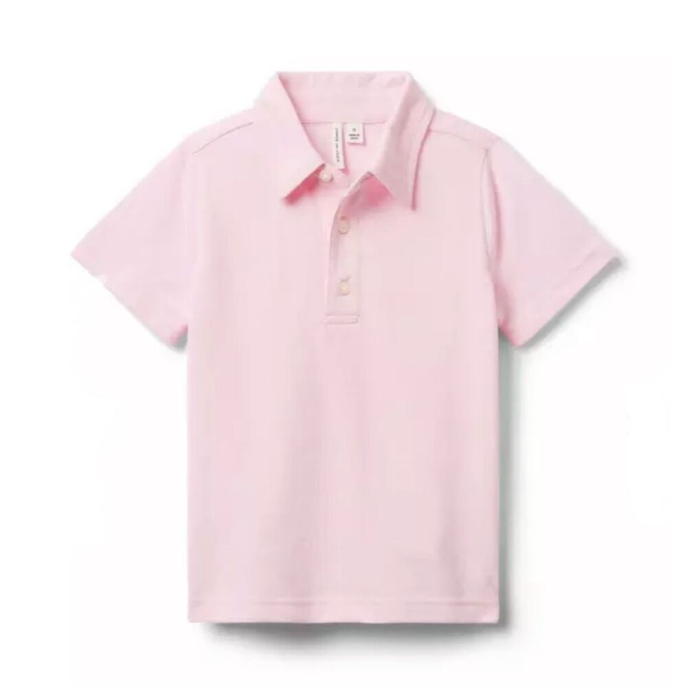 Janie and Jack The Classic Pique Polo in Pink Post It Size 6-12 Months